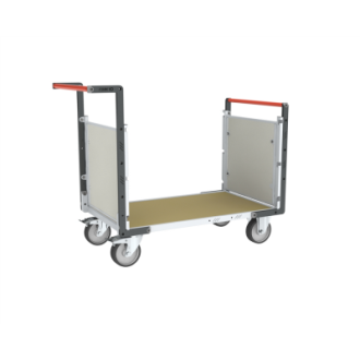 Chariot modulaire PP alvéolaire 2 dossiers plateau bois médium 1000 x 600 mm 500 kg - 806724572