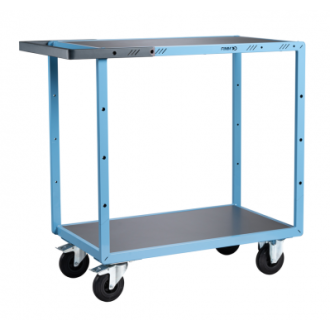Servante mécano-soudée EVERSTEEL™ 2 plateaux tôle galva 850 x 500 mm roues CC 250 kg - 880701311
