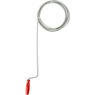 Déboucheur d'évier à crochet - 2.5 m - Tête 20 mm - RIBIMEX - PRFD25