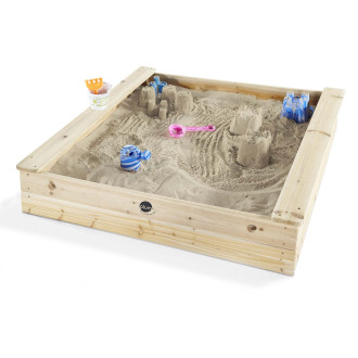 Bac à sable en bois avec 2 bancs intégrés