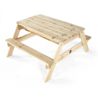 Table de pique-nique avec bac à sable intégré
