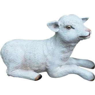 Petite chèvre couchée en résine 46 cm