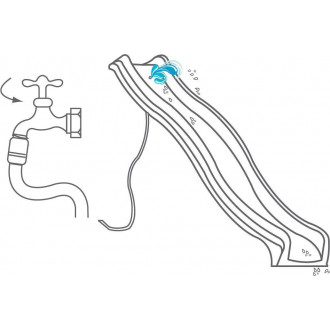 Glissière de toboggan en pehd rex 230cm