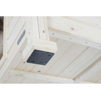 Niche en bois à toit plat large