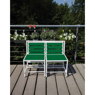 Banc 2 places convertible en tables et tabourets