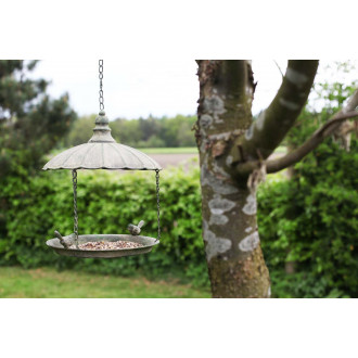 Mangeoire à suspendre en métal vieilli