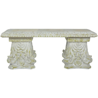 Banc en béton décoration classique