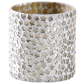 Photophore en verre avec étoiles