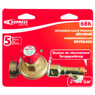 Détendeur variable de 2 à 4 bar, avec sécurité, sortie 3/8e gauche