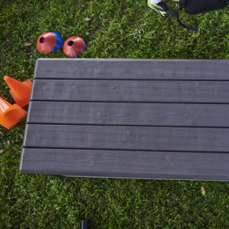Boîte de rangement de jardin brushwood 455 l anthracite