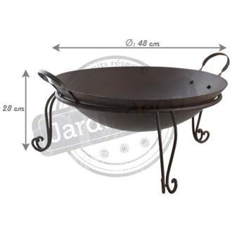 Brasero en métal rouillé