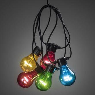 Guirlande lumineuse à 5 ampoules transparentes multicolore