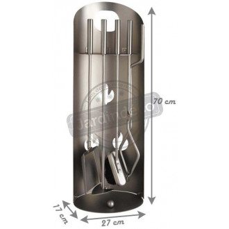 Serviteur de cheminée design 4 accessoires