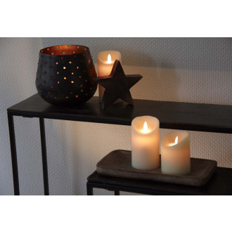 Photophore noir intérieur doré