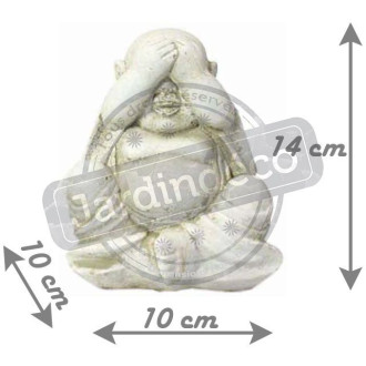 Statuette bouddha mains sur les yeux