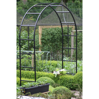Grande arche de jardin en acier galvanisé roman