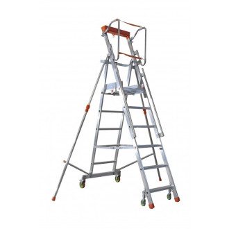 Plateforme de magasinage aluminium repliable 5 marches 150 kg - 835007682