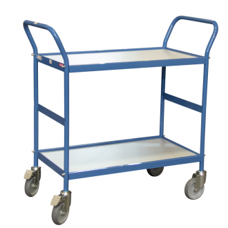 Servante 2 plateaux bois double poignées verticales 780 x 420 mm 150 kg - 880006038