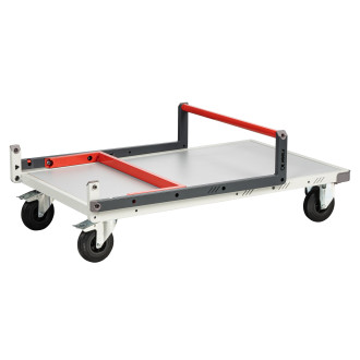 Chariot flat-pack dossier repliable 1000 x 600 mm plateau mélaminé roues CC 250 kg - 804722111
