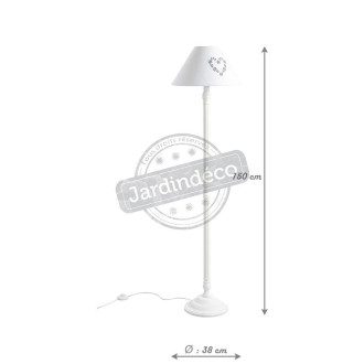 Lampadaire en bois blanc 150cm