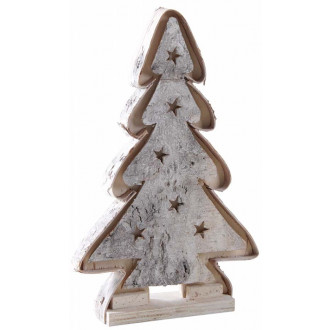 Sapin décoratif en bouleau avec led 65 cm