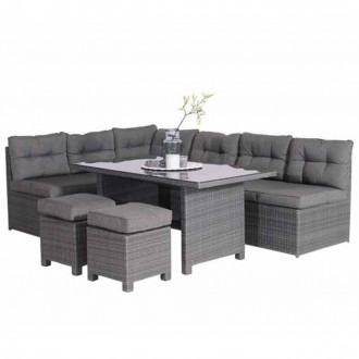 Garden impressions mobilier de jardin 16 pcs coral gris foncé 03640gy