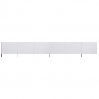 Vidaxl paravent 6 panneaux tissu 800 x 80 cm blanc