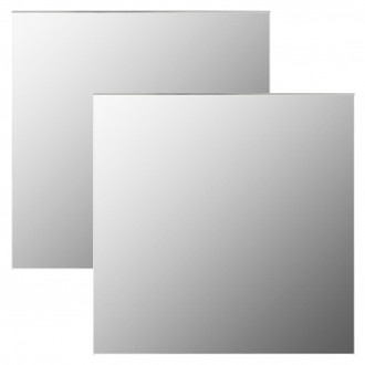 Miroirs muraux 2 pcs carré verre - Dimensions au choix