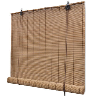 Stores roulants en bambou 2 pcs marron 120x220 cm