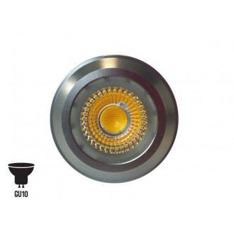 Ampoule à led GU10 5W 220V chassis gris - lumière blanc chaud ALL LED