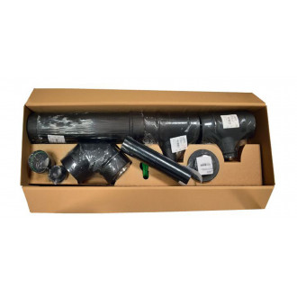 Isotip kit raccordement apollo étanche horizontal noir mat 80/125