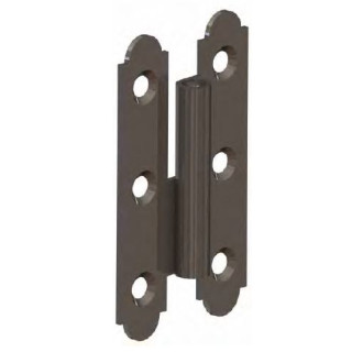 Paumelle espagnole à nœud roulé monin - gauche - 80 x 45 mm - 457 160