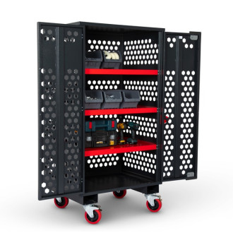 Armoire mobile grillagée fittings cabinet armorgard 1000x750x1880 mm - fc6