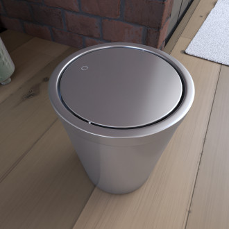Poubelle à couvercle oscillant capacité 5l - wheeltop chrome Aurlane - BIN001