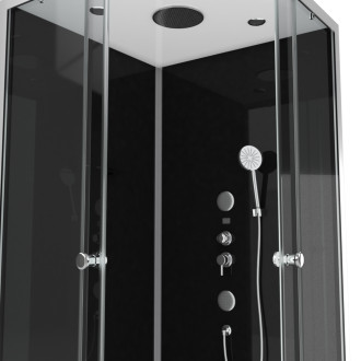 Cabine de douche raven round 1/4 de cercle 90x90x215cm Aurlane - CAB177