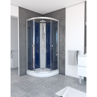 Cabine de douche 1/4 de cercle - 85x85x225cm - nighty Aurlane - CAB41B