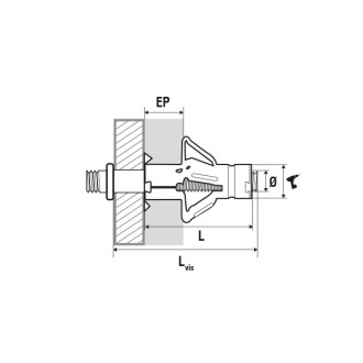 Cheville à expansion m5x37 pav scell-it - boite 100 - 6e-pav