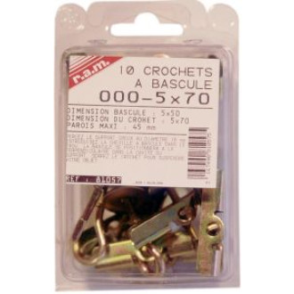 Coque 10 Crochets à Bascule 00-5x70 mm