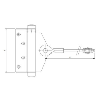 Ferme porte à tringle N°2 SEVAX 250 mm Max. 40 kg - 203002