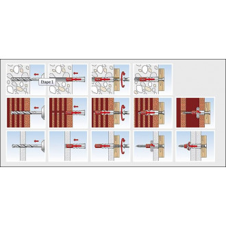 Cheville duopower - cheville duopower 6x30 / bte de 100pcs