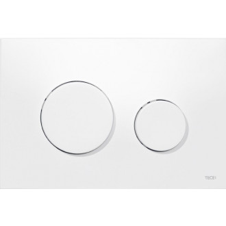 Plaque de commande wc teceloop - plaque teceloop chromé brillant