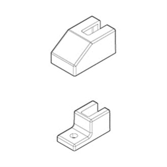 Kit pied de fixation au sol inf.giada-lunes h - chromé