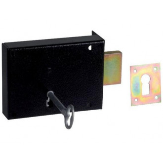Serrure en applique standard 461 à pêne dormant seul axe 40 mm droite