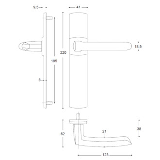 Ensemble scult bec de cane bezault entraxe 195 mm chrome velours - 204367