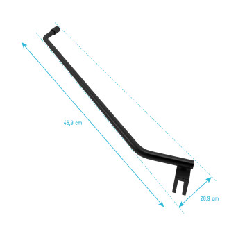 Barre de fixation d'angle noir mat pour douche à l'italienne - barre de fixation murale d'angle - freedom 2 dark angle Aurlane - FAC298