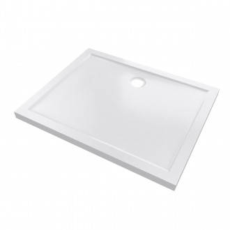 Receveur de douche a poser extra-plat en acrylique blanc rectangle - 100x80cm - bac de douche whiteness ii 100 Aurlane - FAC375