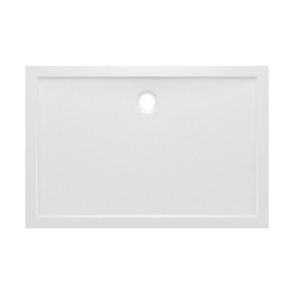 Receveur de douche à poser extra-plat en acrylique blanc rectangle 120x80 - WHITENESS 120 Aurlane - FAC376