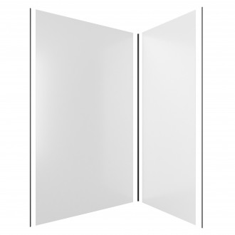 Pack panneaux muraux blanc en aluminium avec profilé d'angle et de finition noir mat - 90 x 120cm - wall'it blanc 90x120 Aurlane - FAC380
