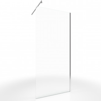 Pack paroi de douche à l'italienne - 90x200cm verre transparent 6mm - freedom 2 thin transparent 90 + barre de fixation recoupable - freedom 2 cuttable Aurlane - FAC433