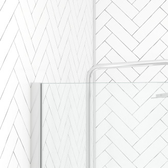 Paroi de douche 100x200cm - verre trempé dépoli 8mm - profilé chrome - freedom 2 frosted Aurlane - FAC657